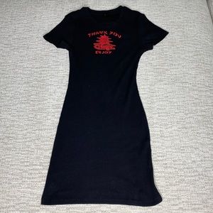 Dress from Shein in SP. Color black with red lettering